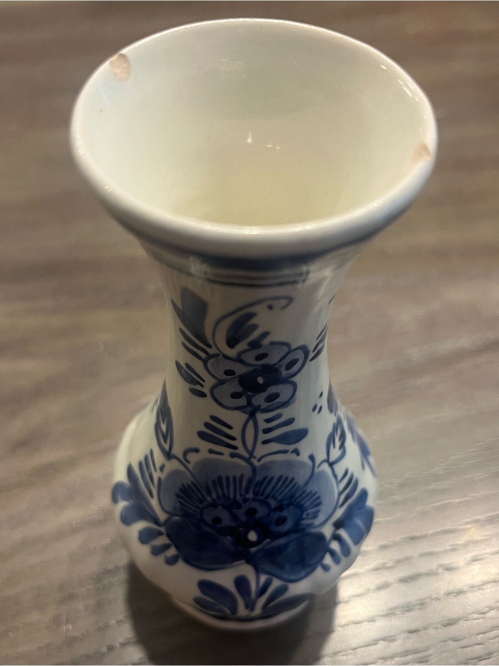 Vintage Delft Floral Vase